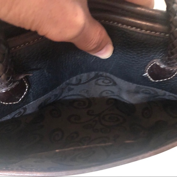 Brighton black brown leather baguette bag A 523456 - Picture 8 of 12